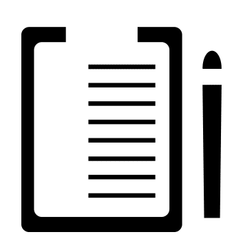Icon of clipboard with a checklist