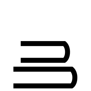 Icon of stacked books with an apple on top