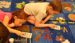 Kids playing Bingo