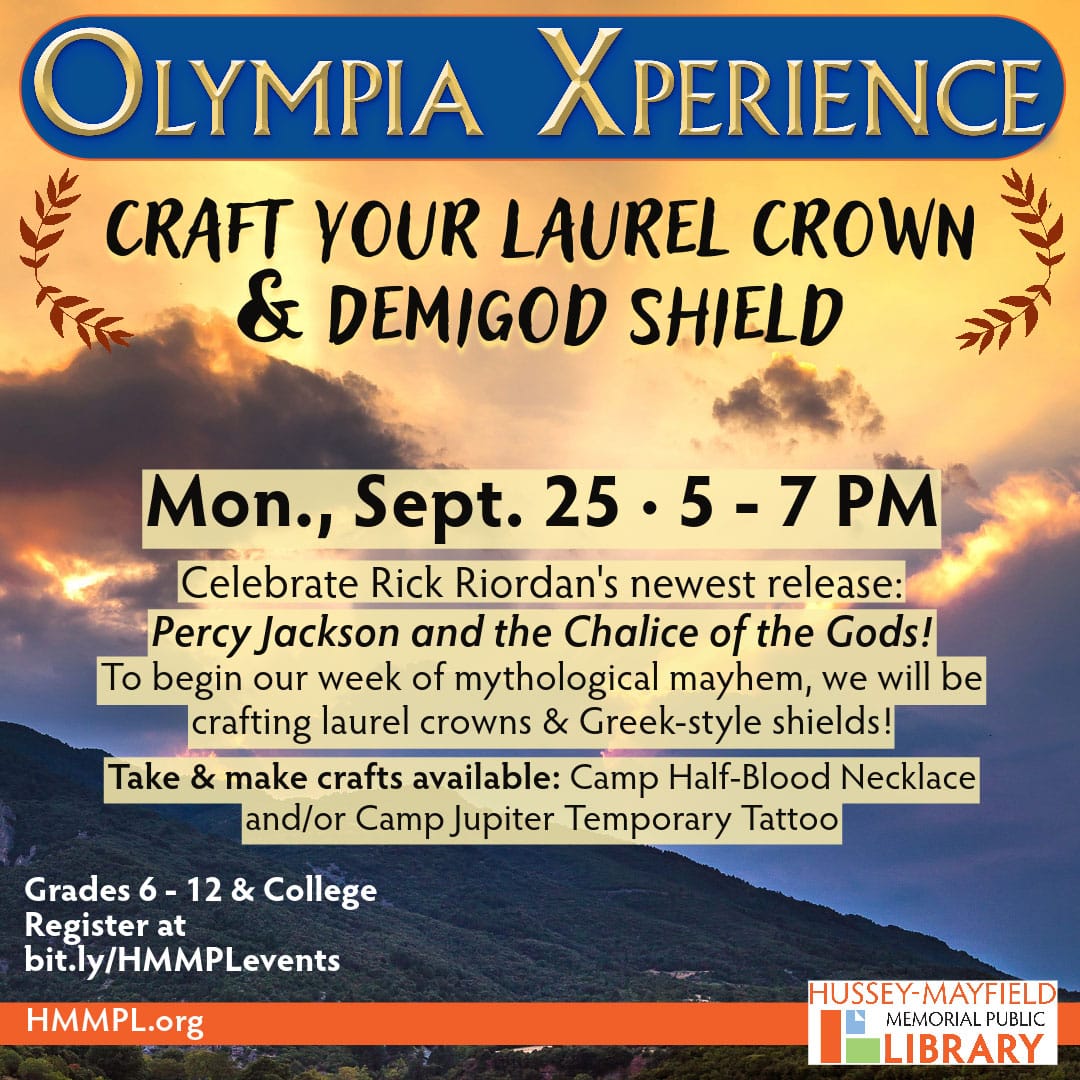 Olympia Xperience: Craft Your Laurel Crown & Demigod Shield - Mon., Sept. 25 @ 5 - 7 PM