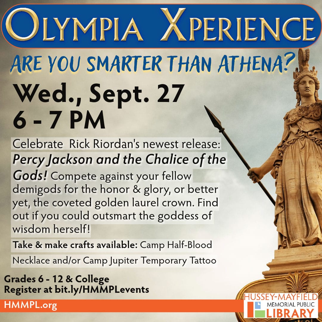 Olympia Xperience: Are You Smarter Than Athena - Wed., Sept. 27 @ 6 - 7 PM