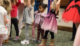 Children try out some ballet moves