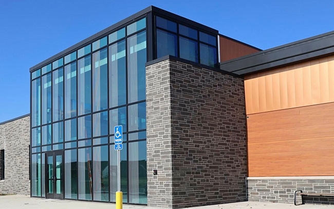 Exterior of new Whitestown Branch building