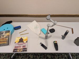 Image of various paranormal investigation tools.