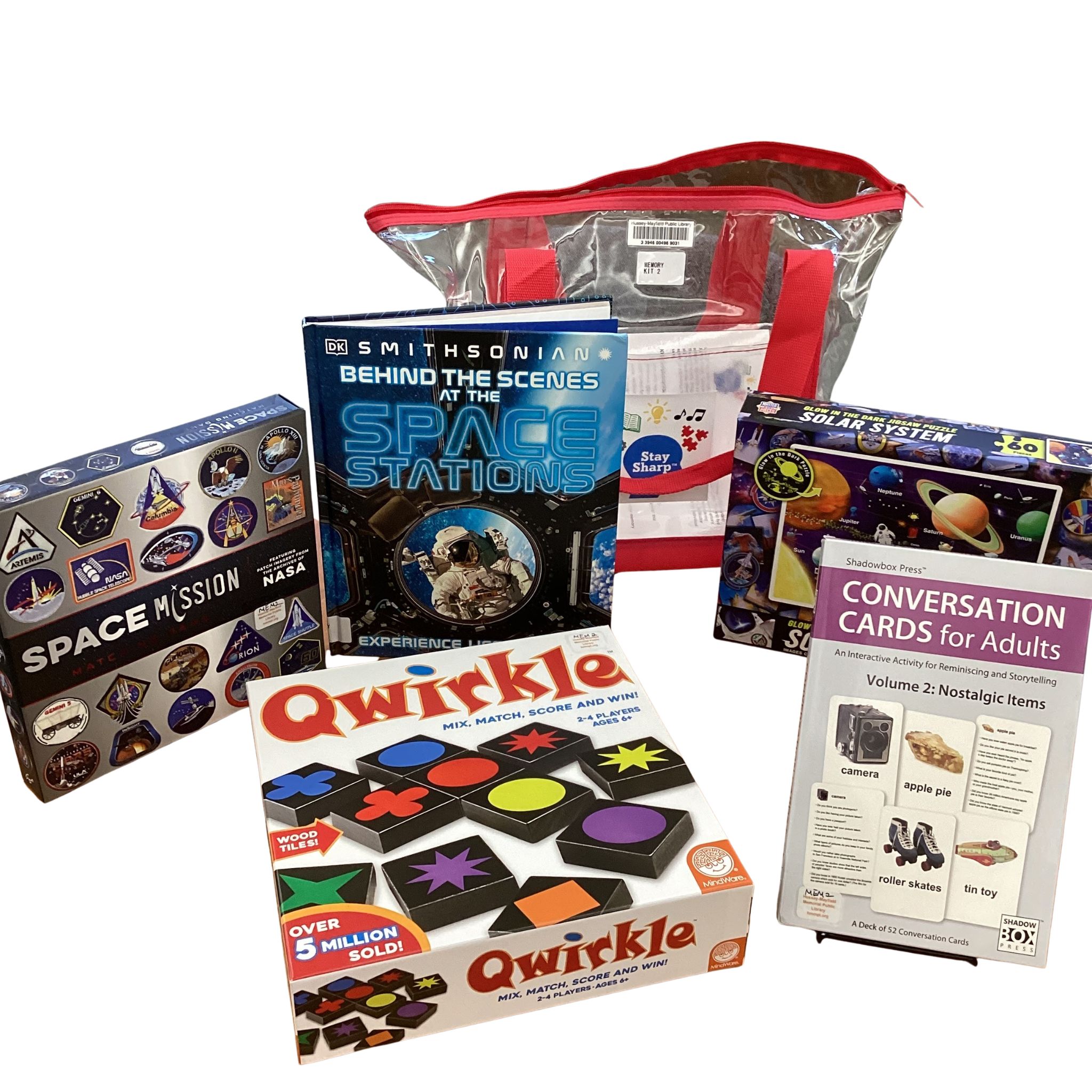 Contents of Memory Kit which includes games and books
